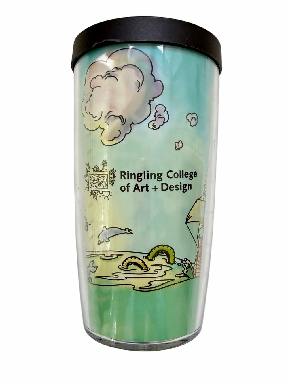 Tervis Tumbler Ringling College of Arts Design 16oz Lid NWOT